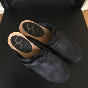 Original Swedish Clogs- Wooden Black Leather